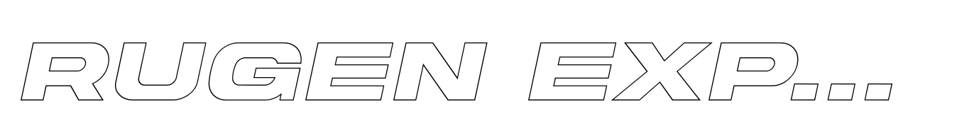 Rugen Expanded Italic Outline